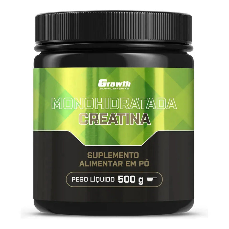 Creatina Monohidratada 500g Growth Supplements - Sem Sabor Em Pó