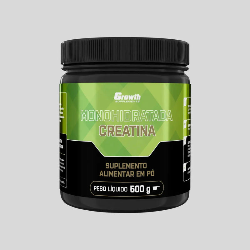 Creatina Monohidratada 500g Growth Supplements - Sem Sabor Em Pó