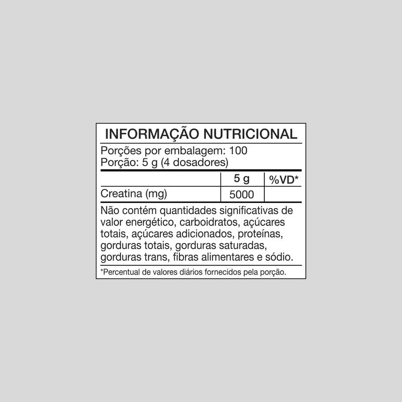Creatina Monohidratada 500g Growth Supplements - Sem Sabor Em Pó